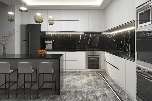 Столешница из мрамора Nero Marquina