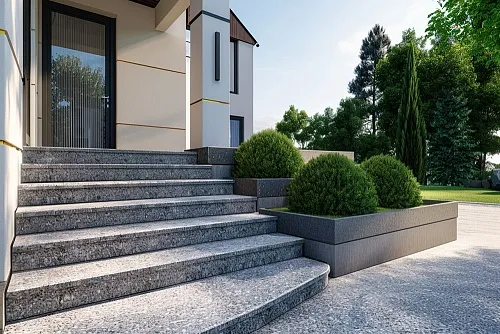 Лестница из гранита Curu Grey