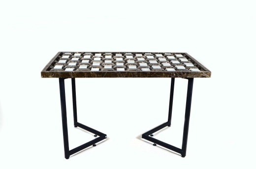 Столешница с подстольем и стеклом «Tessitura Scuro e Cremoso»