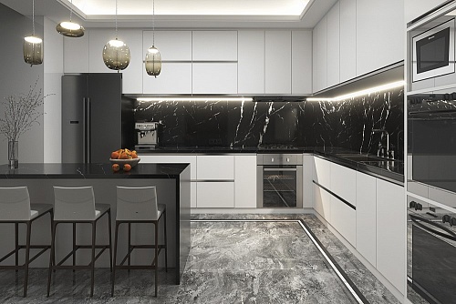 Столешница из мрамора Nero Marquina