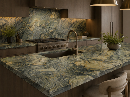 Столешница из кварцита Ocean Fantasy