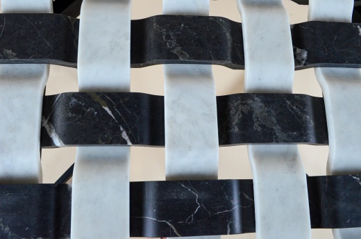 Столешница с подстольем и стеклом «Tessitura Bianco e Nero»