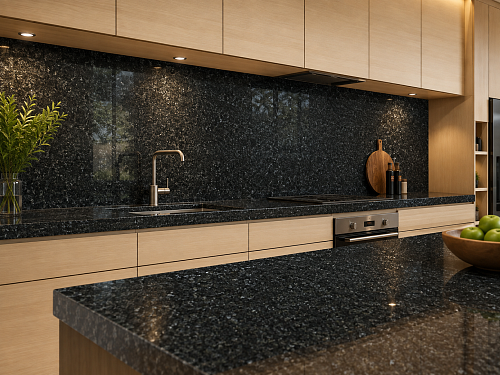 Столешница из гранита Blue Pearl