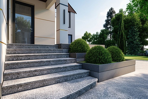 Лестница из гранита Curu Grey