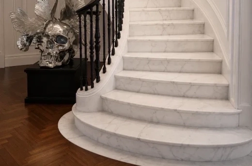 Лестница из мрамора Statuario
